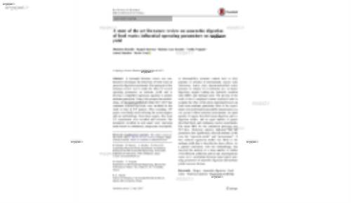 A state of the art literature review on anaerobic digestion of food waste: influential operating parameters on methane yield